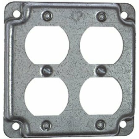 ABB Electrical Box Cover, Square, Steel, Receptacle RS 8